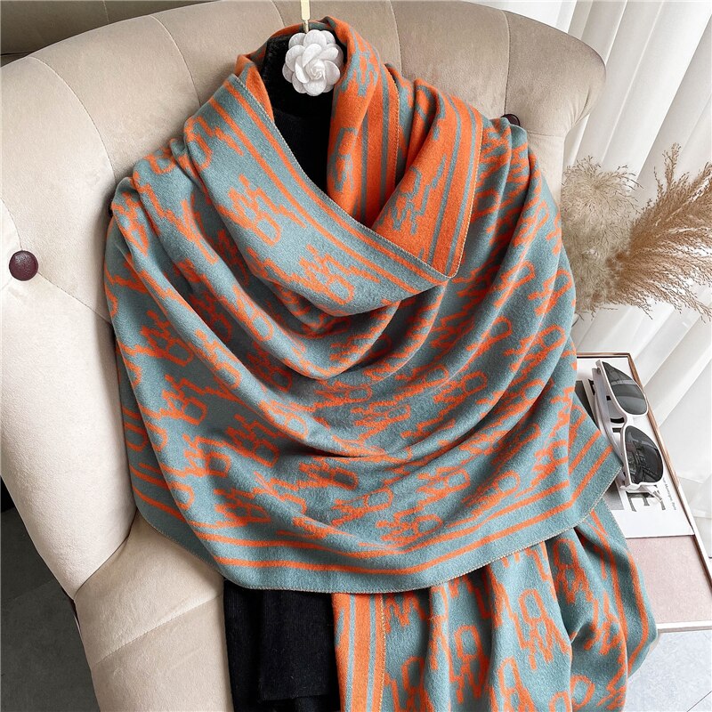 Women's Colorful Printed Warm Scarf