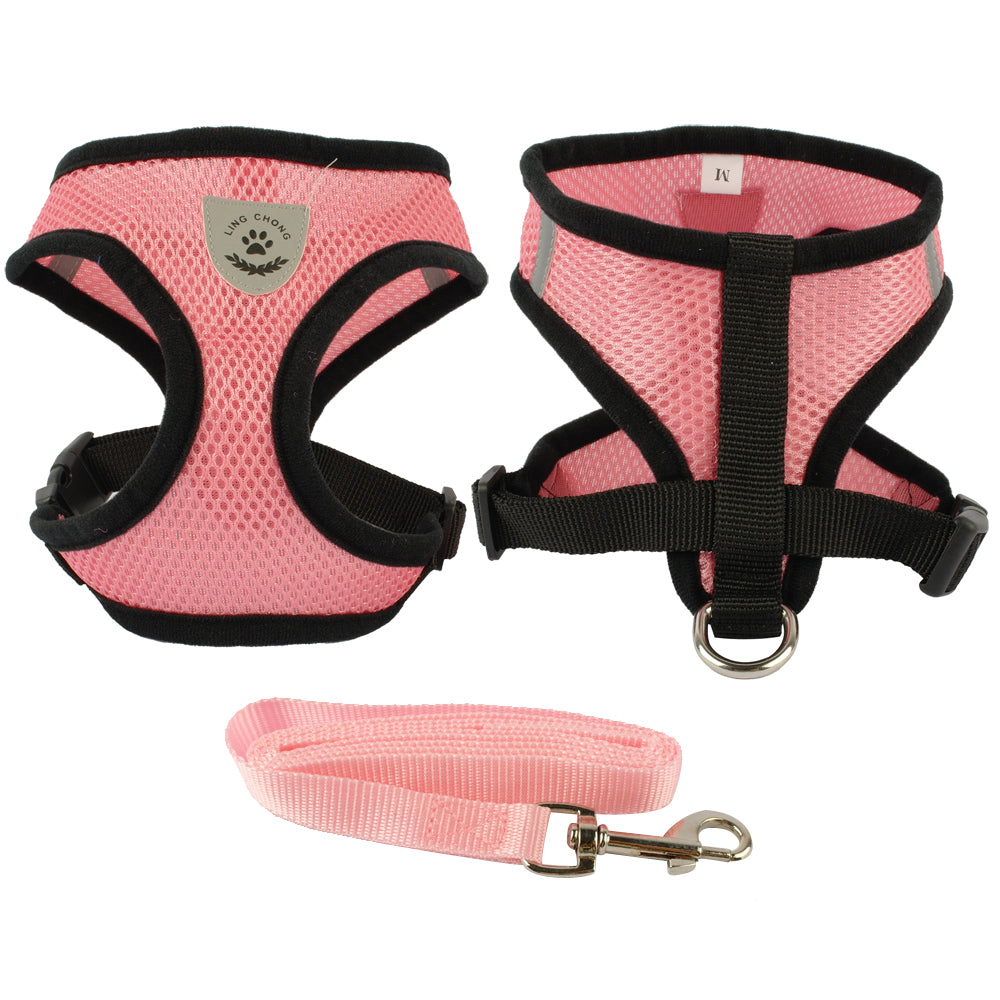 Breathable Small Dog & Puppy Harness & Leash