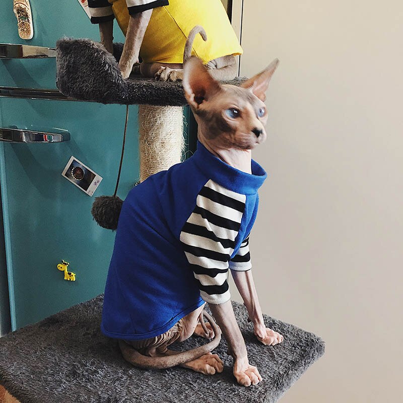 Cotton Printed Sweater with Necklace for Cats