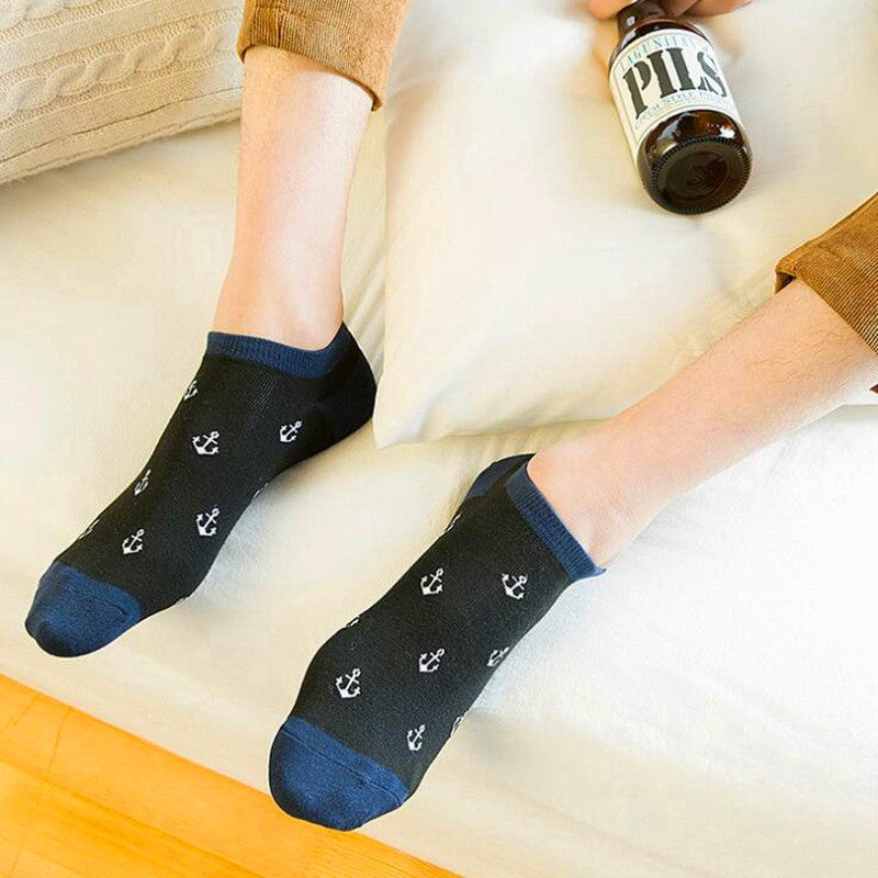 Men's Marine Theme Socks 5 Pairs Set