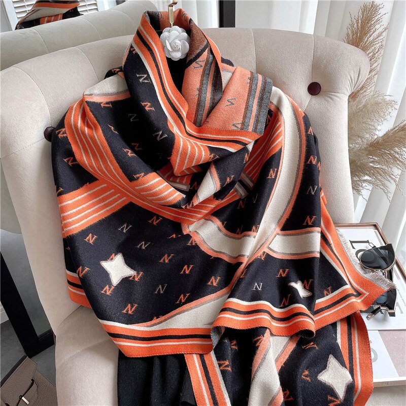 Women's Colorful Printed Warm Scarf