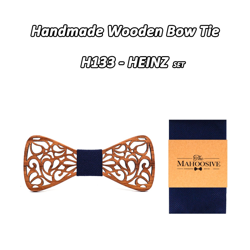 Men's Floral Wood Bow Tie