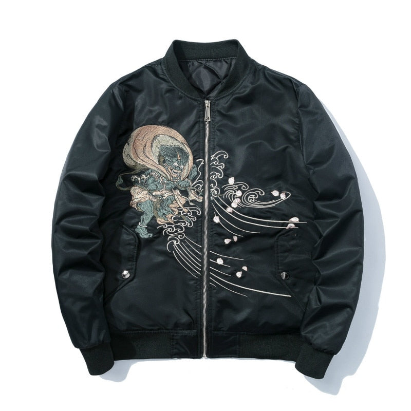 Men's Embroidered Bomber Jacket