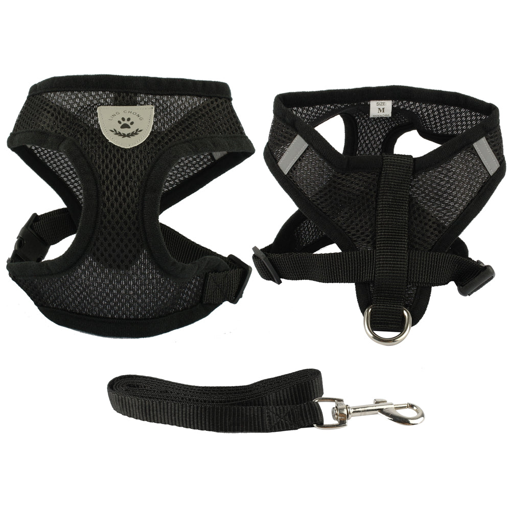 Breathable Small Dog & Puppy Harness & Leash