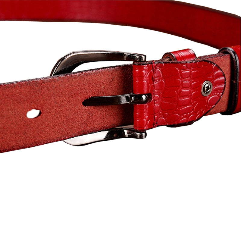 Leather Belt with Metal Buckle