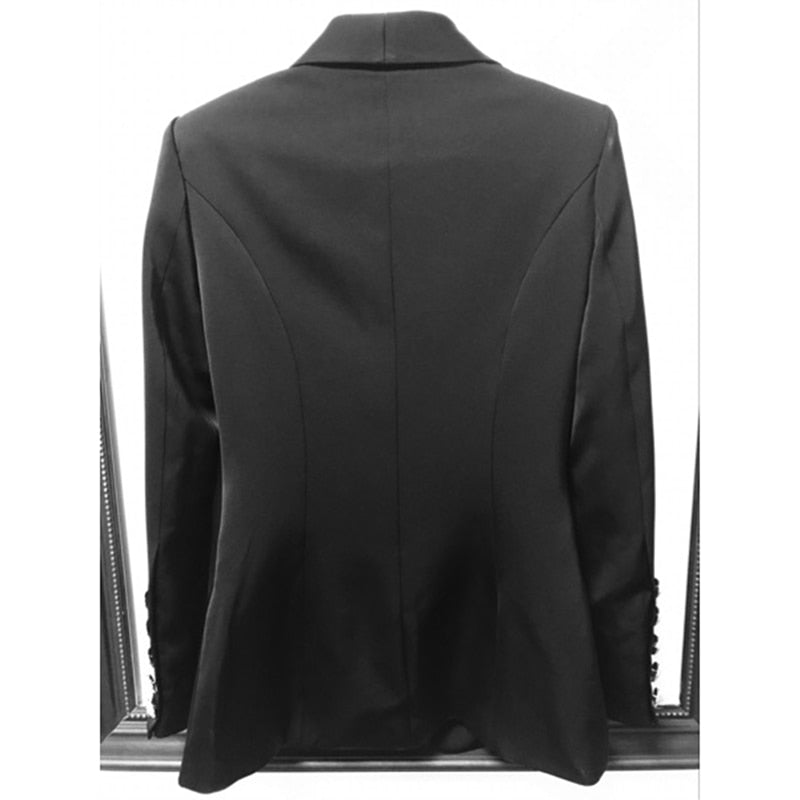 Double Breasted Long Blazer for Women