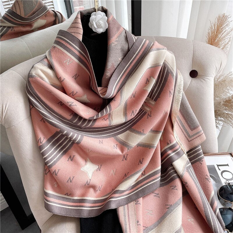 Women's Colorful Printed Warm Scarf