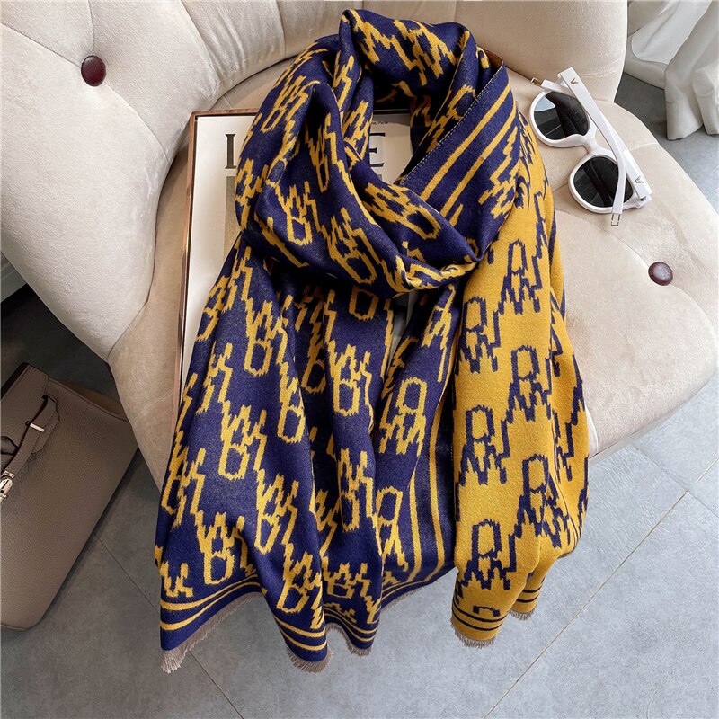 Women's Colorful Printed Warm Scarf