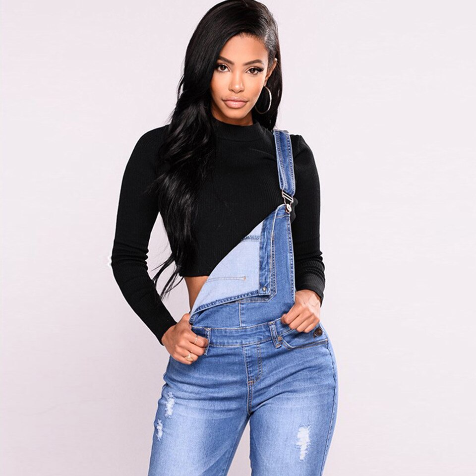 Women's Casual Denim Jumpsuit