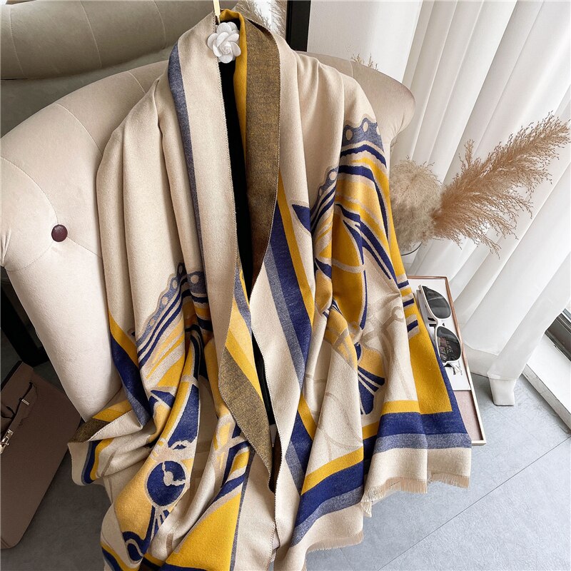 Women's Colorful Printed Warm Scarf