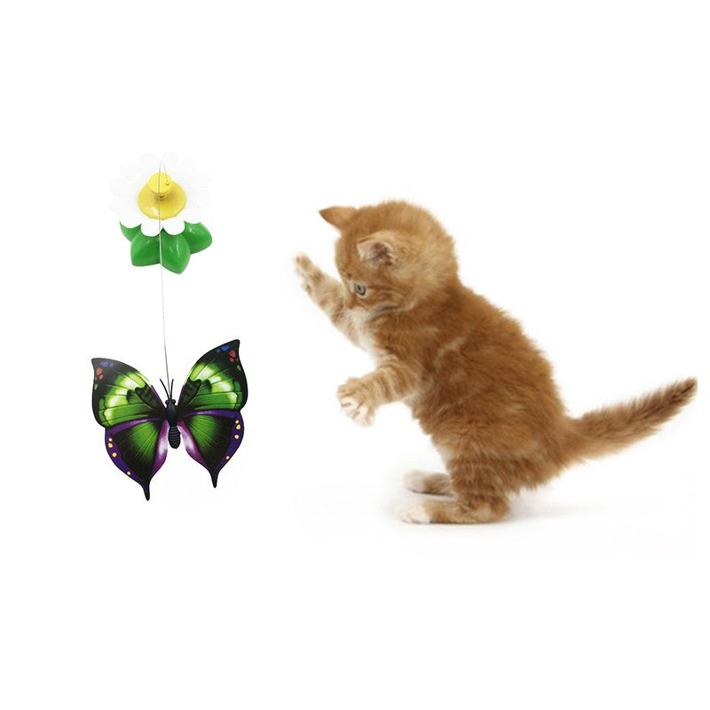 Colorful Rotating Butterfly Cat Toy