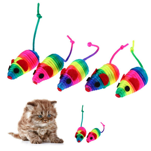 Colorful Toy Mouse Set (5 pcs)