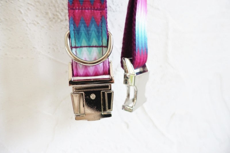 Colorful Dog Collar and Leash Sets