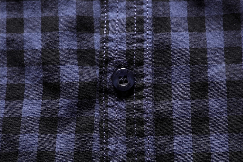 Men's Casual Cotton Plaid Patterned Shirt