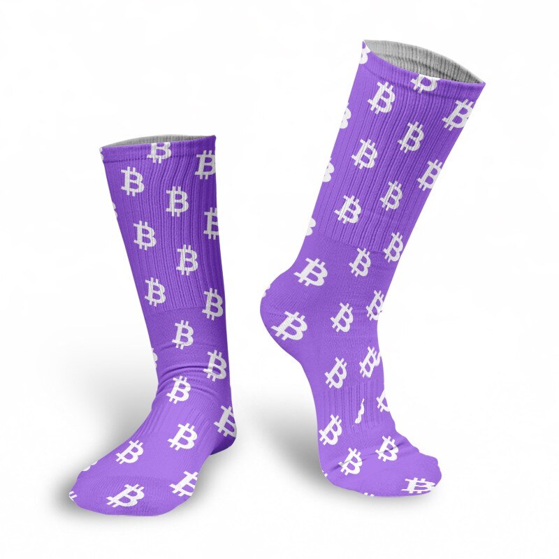 Women's Bitcoin Printed Long Socks