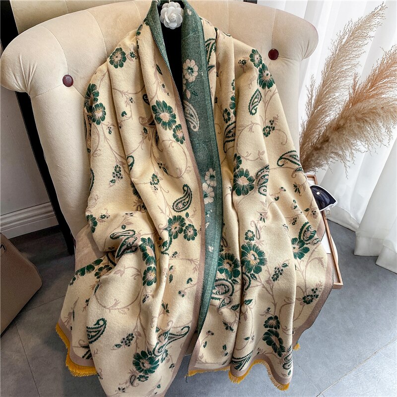 Women's Colorful Printed Warm Scarf