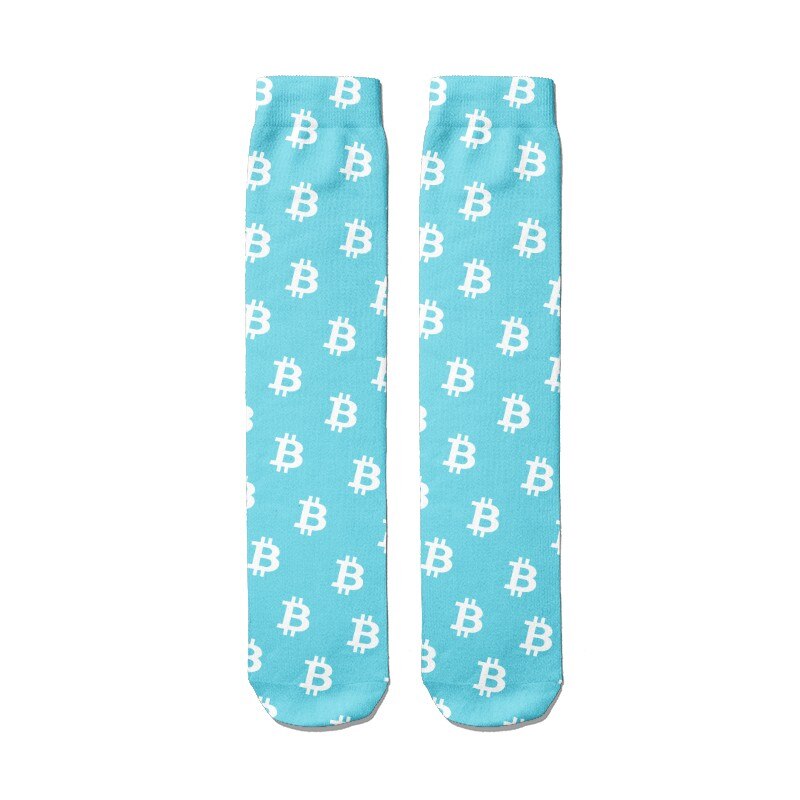 Women's Bitcoin Printed Long Socks