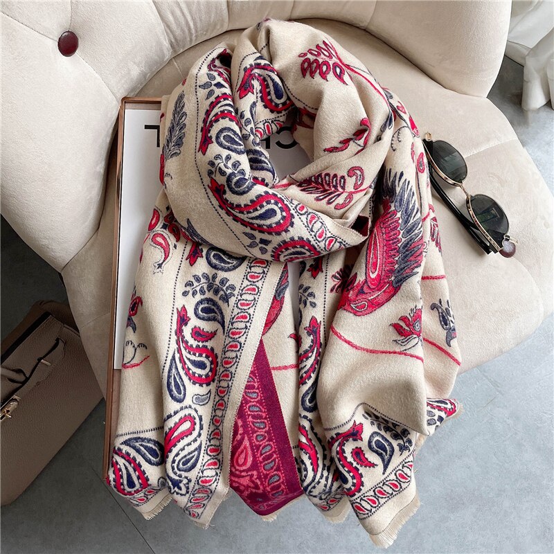 Women's Colorful Printed Warm Scarf