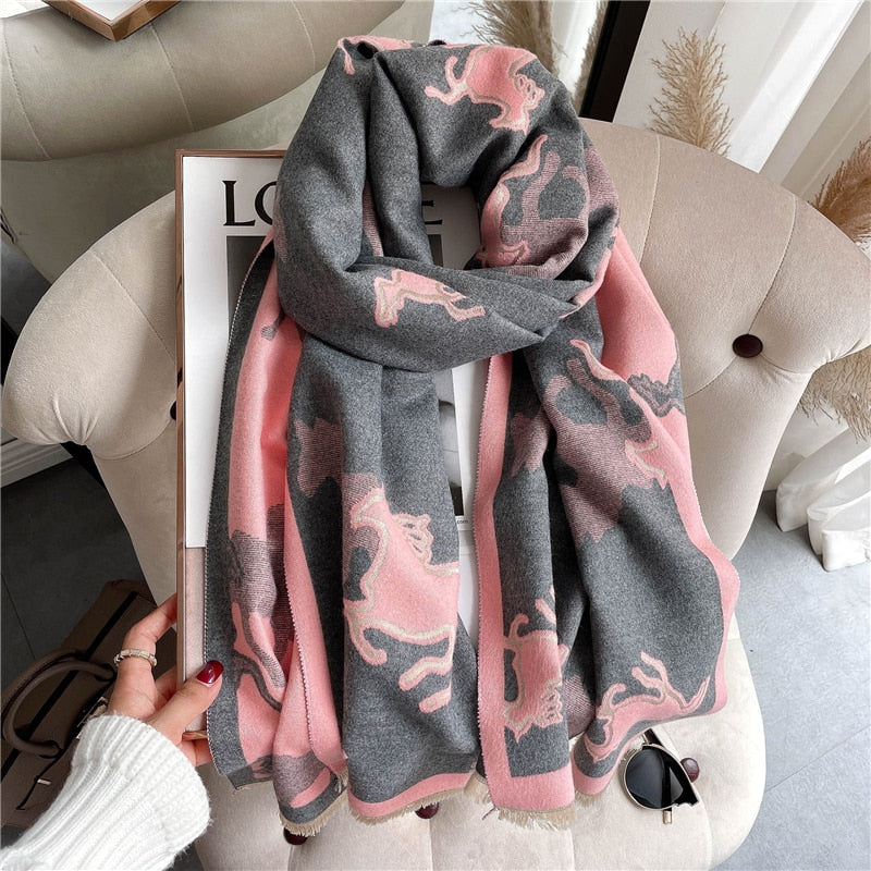 Women's Colorful Printed Warm Scarf