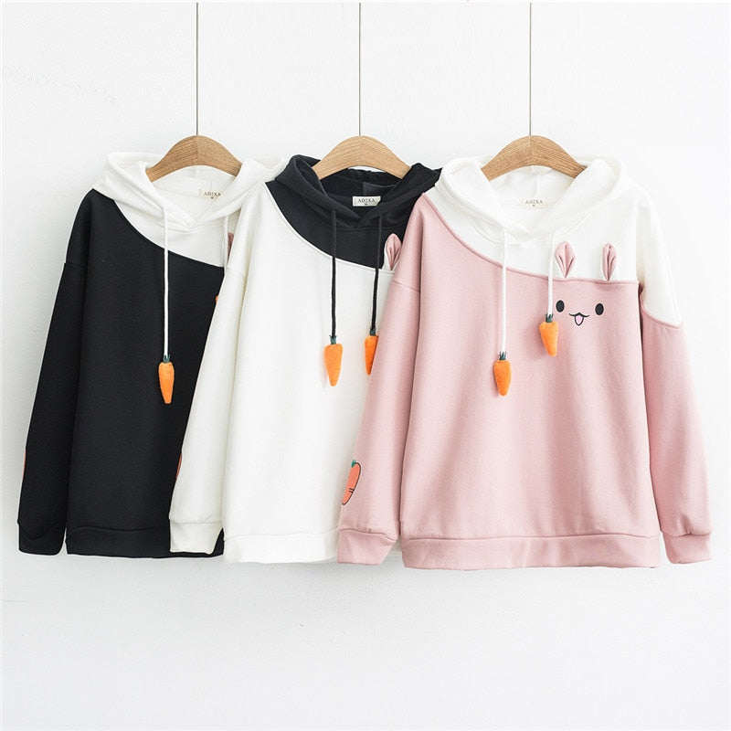 Women's Bunny Designed Hoodie