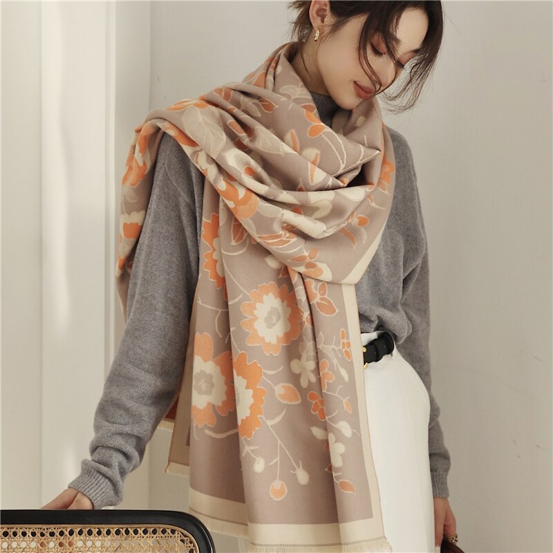 Women's Colorful Printed Warm Scarf