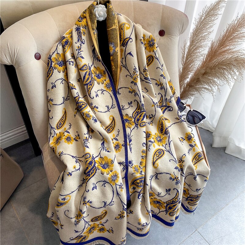 Women's Colorful Printed Warm Scarf