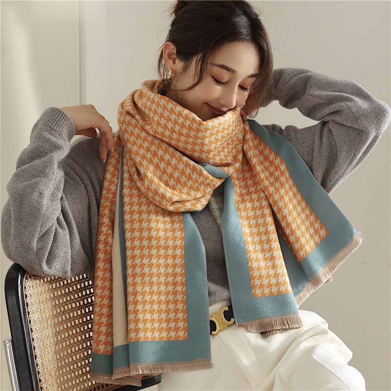 Women's Colorful Printed Warm Scarf