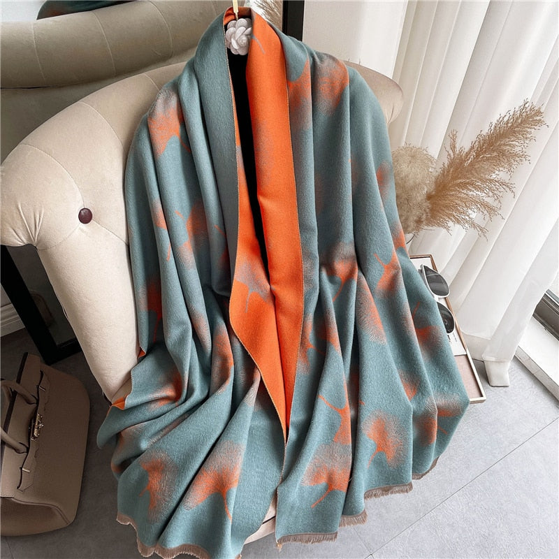 Women's Colorful Printed Warm Scarf