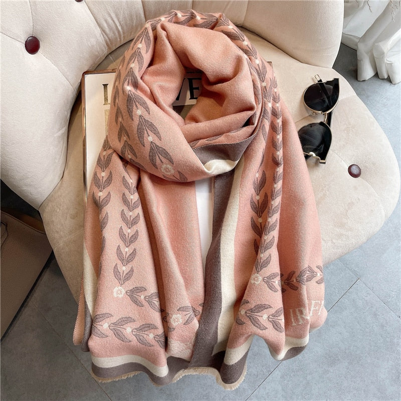 Women's Colorful Printed Warm Scarf