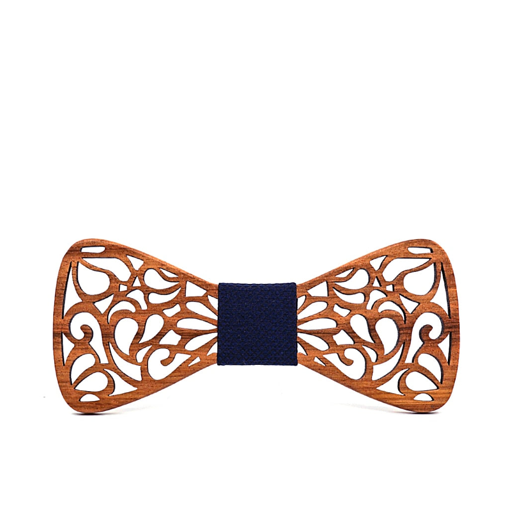 Men's Floral Wood Bow Tie