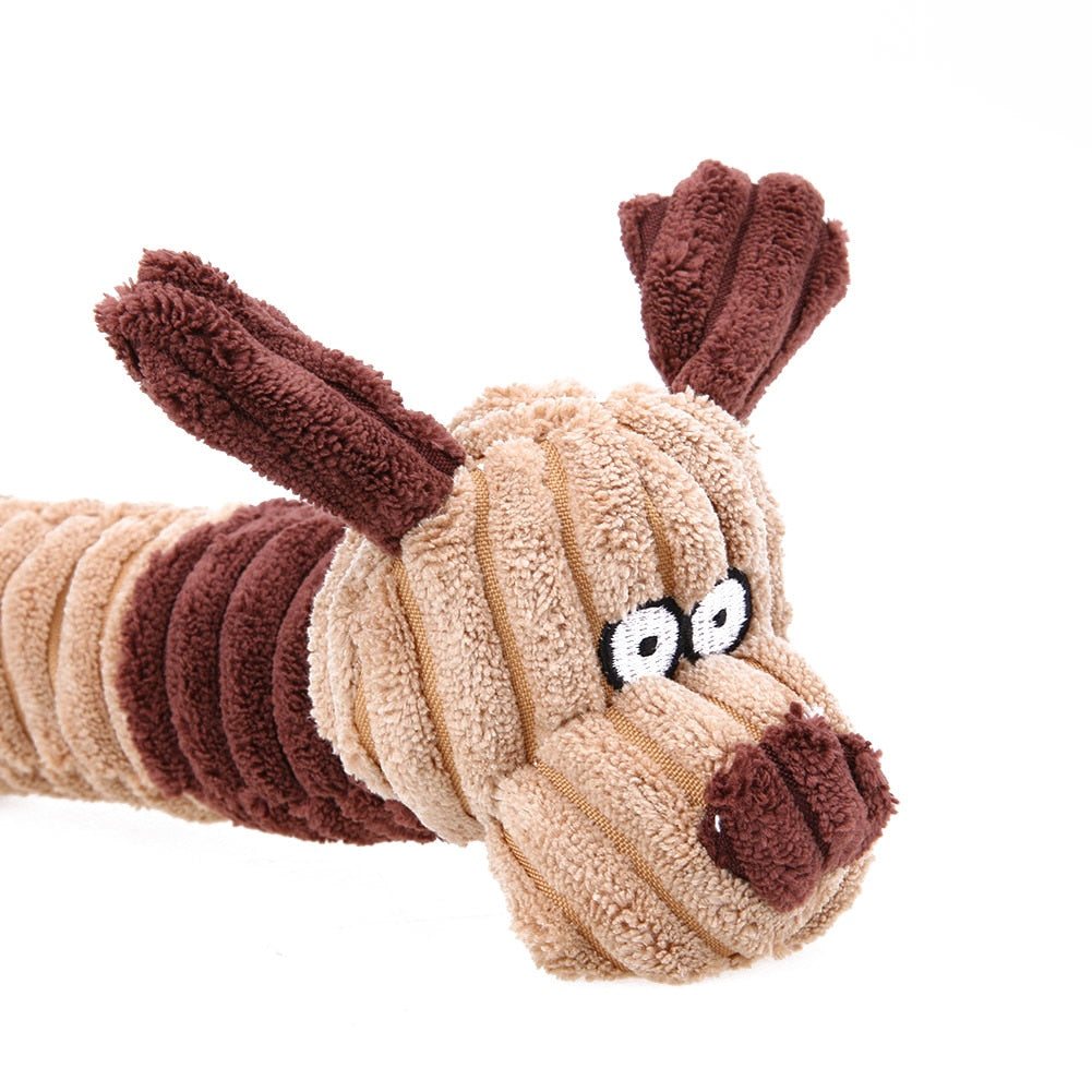 Amusing Dog Shaped Chewing Plush Pet's Toy