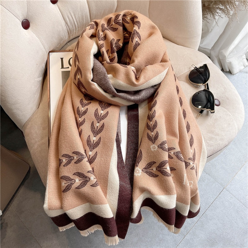 Women's Colorful Printed Warm Scarf