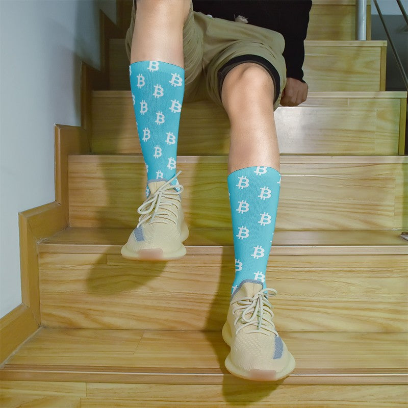 Women's Bitcoin Printed Long Socks