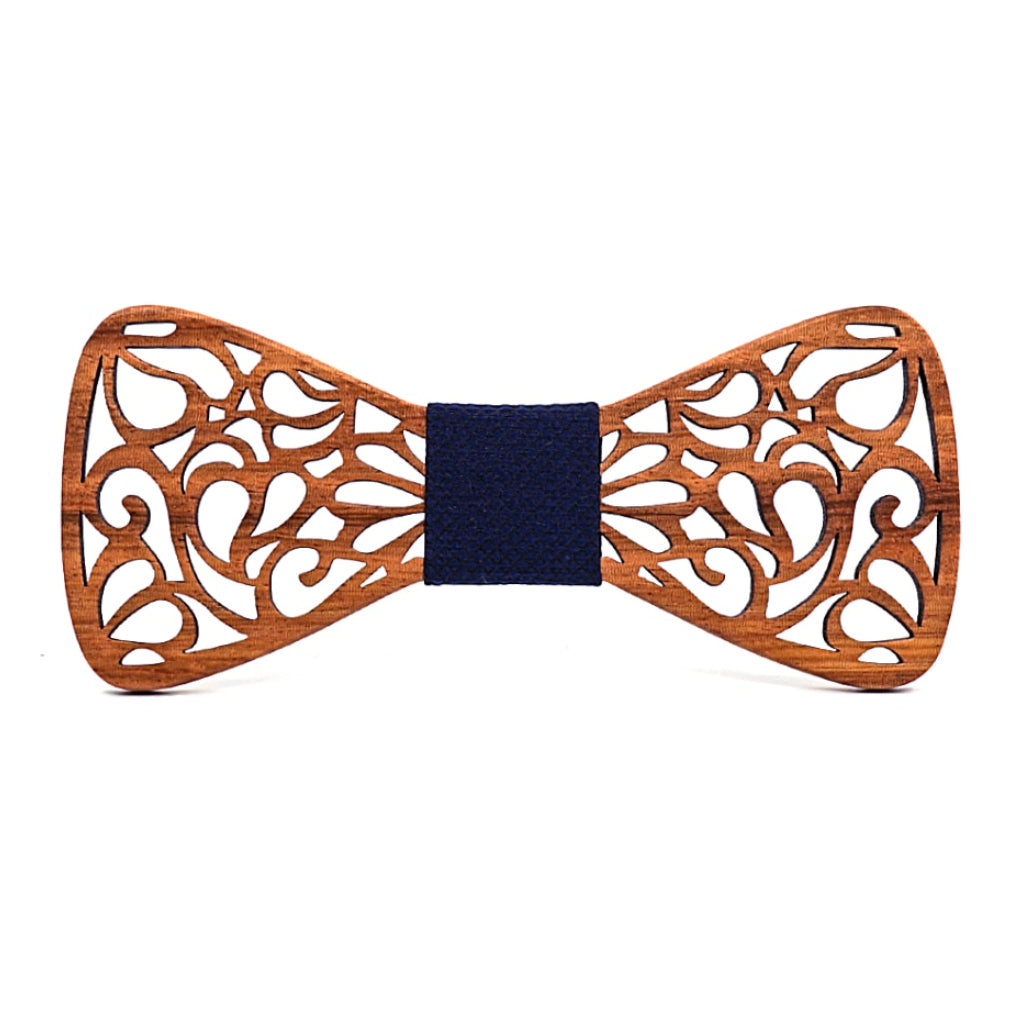 Men's Floral Wood Bow Tie