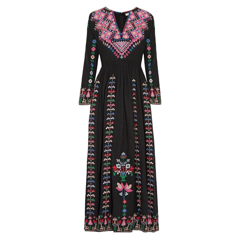 Women's Embroidered Maxi Dress