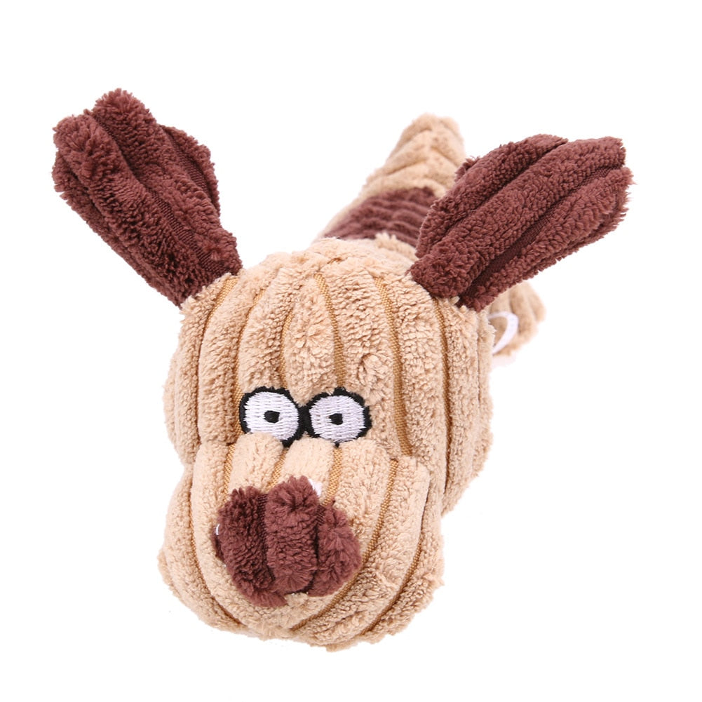 Amusing Dog Shaped Chewing Plush Pet's Toy