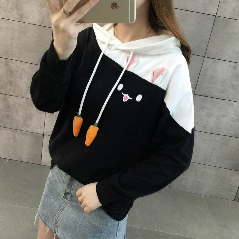 Women's Bunny Designed Hoodie