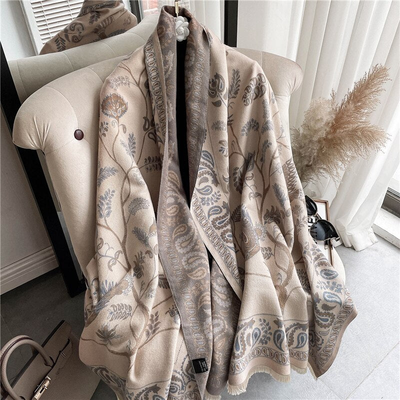 Women's Colorful Printed Warm Scarf