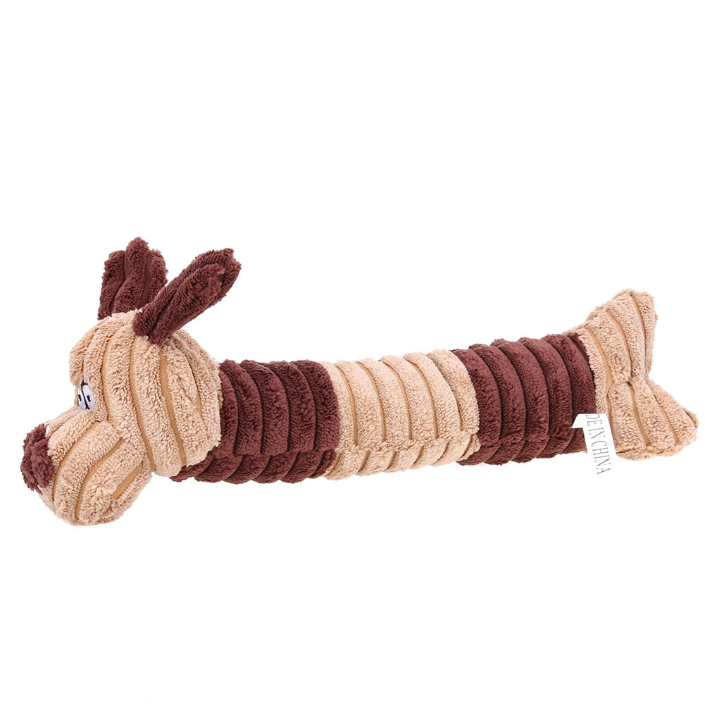 Amusing Dog Shaped Chewing Plush Pet's Toy