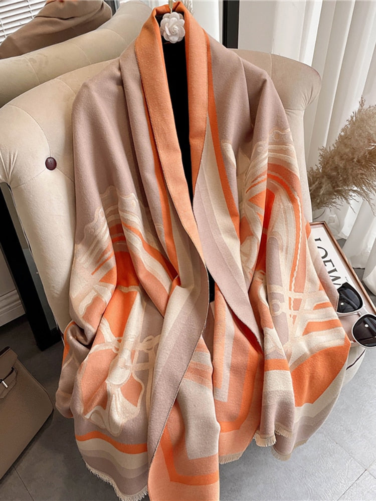 Women's Colorful Printed Warm Scarf