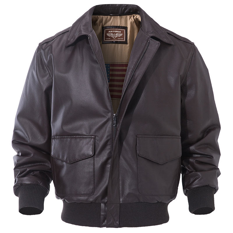 Classic Aviator Leather Jacket