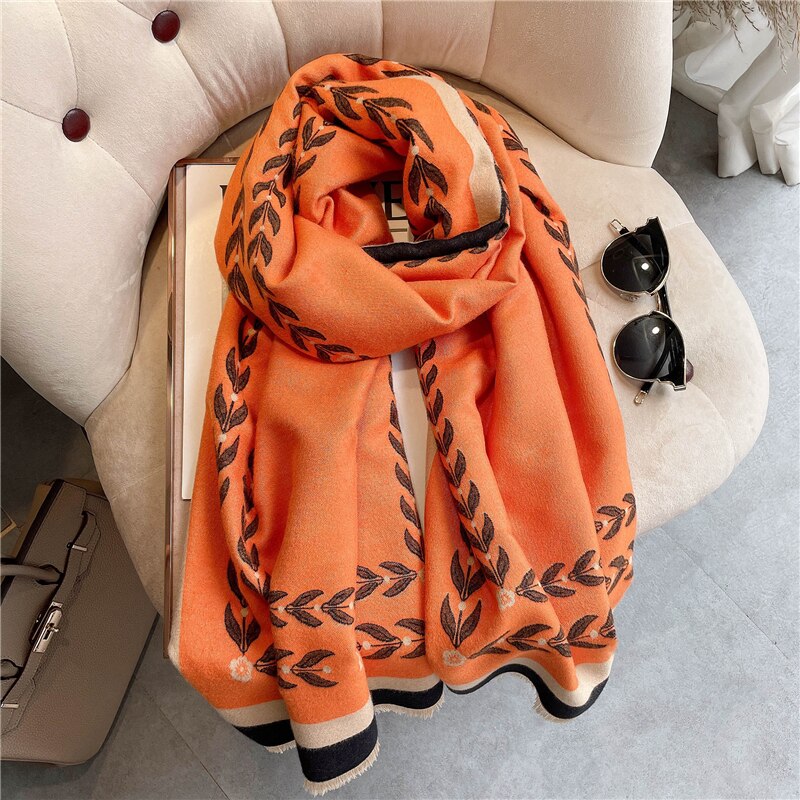 Women's Colorful Printed Warm Scarf