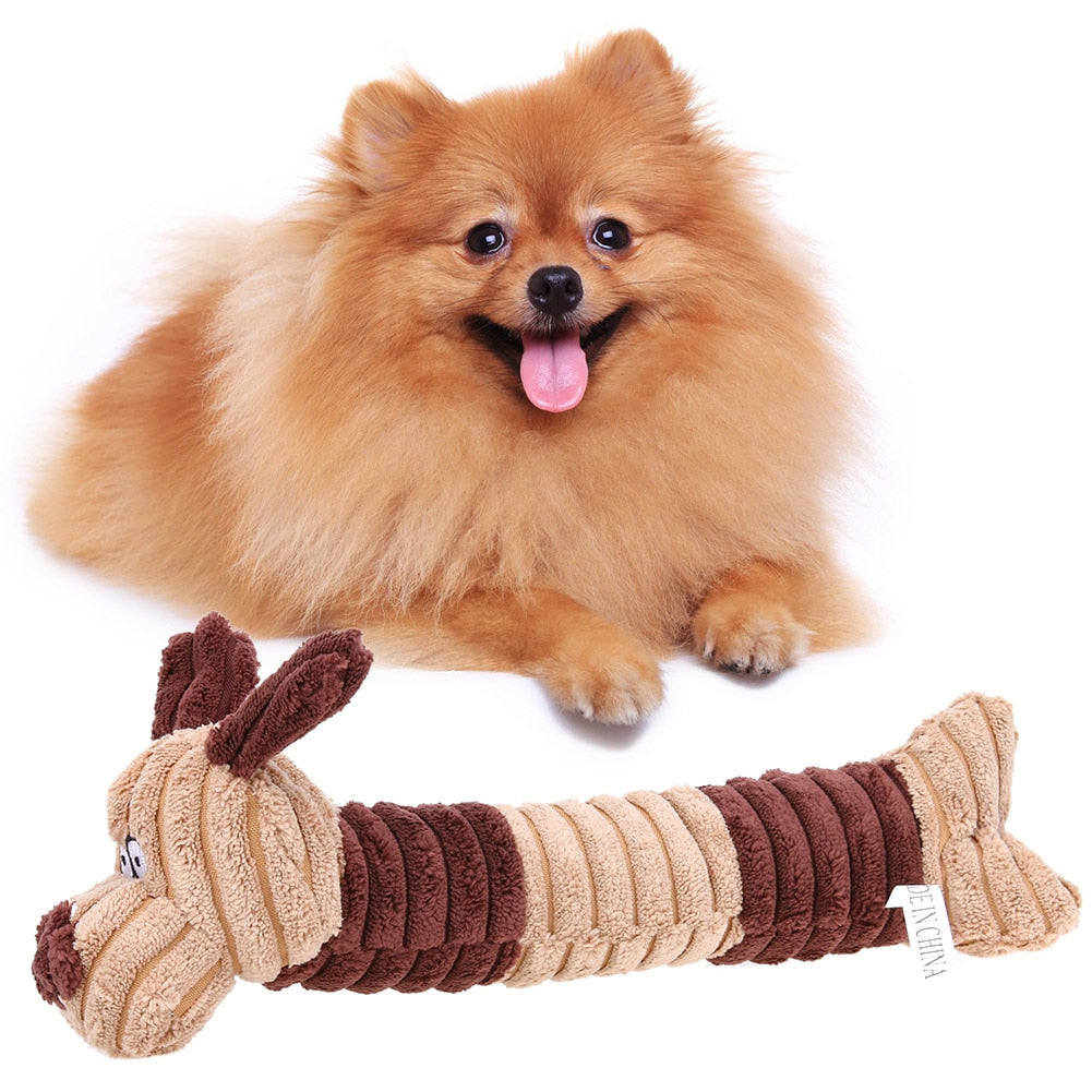 Amusing Dog Shaped Chewing Plush Pet's Toy