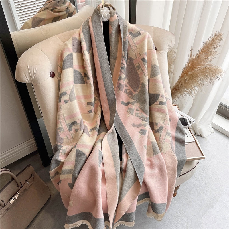 Women's Colorful Printed Warm Scarf