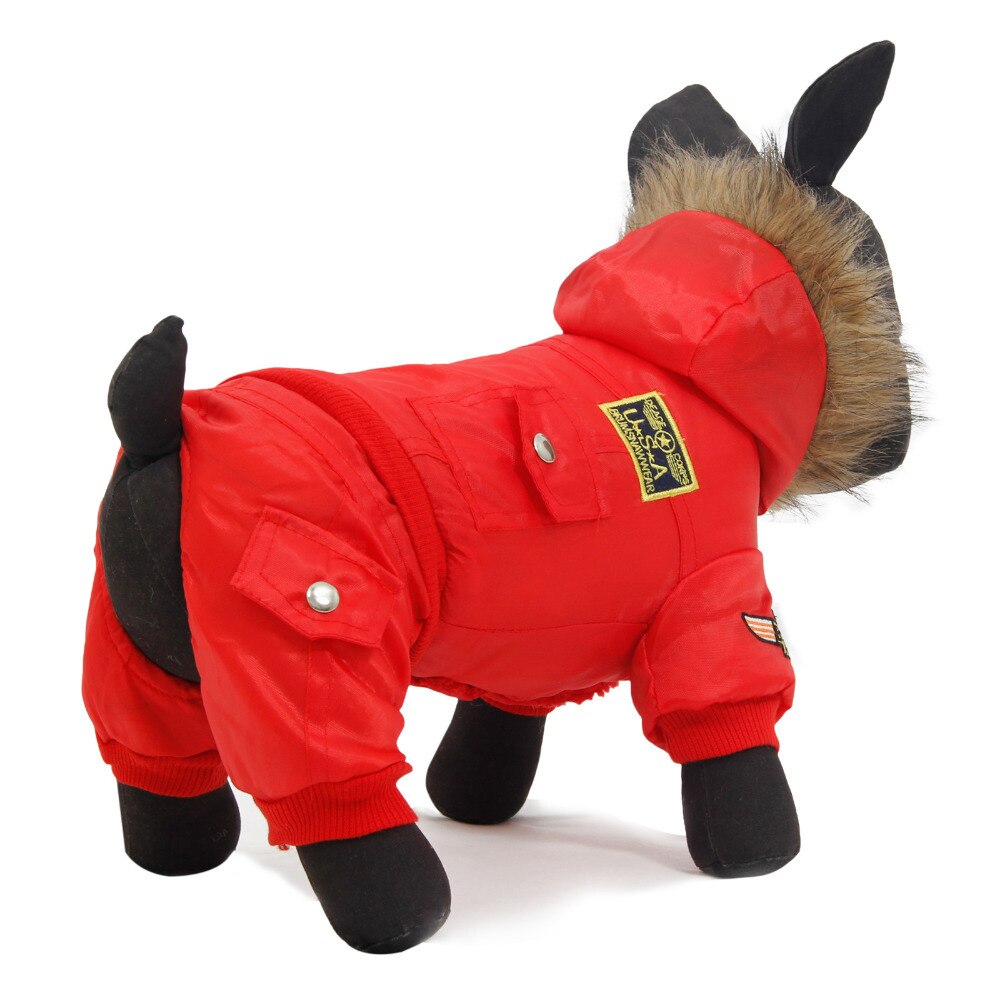 Warm Winter Large Dog Jumpsuit with Pockets