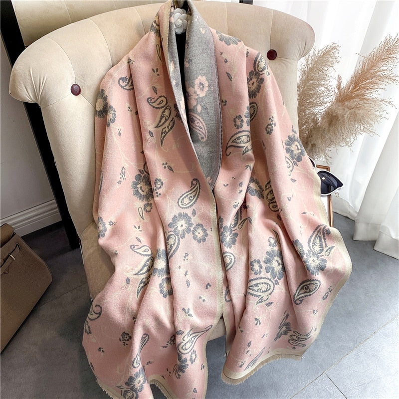 Women's Colorful Printed Warm Scarf